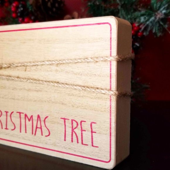 Wooden Block Sign, Christmas Holiday, Home Décor. "O Christmas Tree" - Picture 5 of 5
